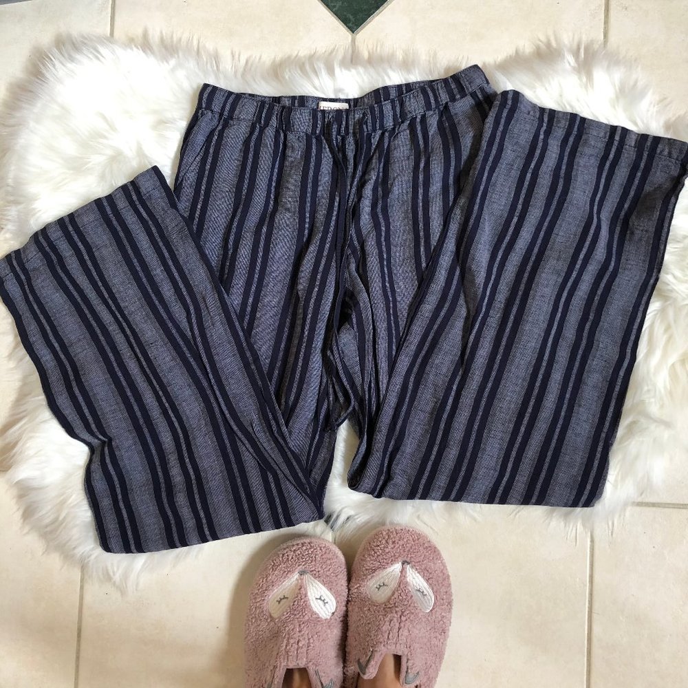Merona Navy Striped Flowy Pants